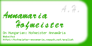 annamaria hofmeister business card